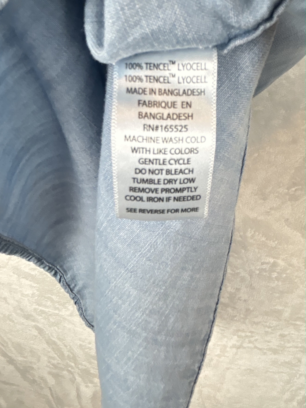 Lola River Harper Denim Pullover Top Womens Medium Blue Half Button Hi-Low - Picture 5 of 9